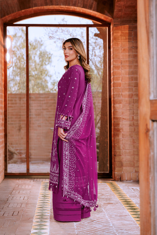 Farasha | Dastoor Embroidered Lawn SS24 | TEMPTING BERY - by - Libasekhas UK - Registered Vendor of : Farasha - 100% Original Designer Dresss