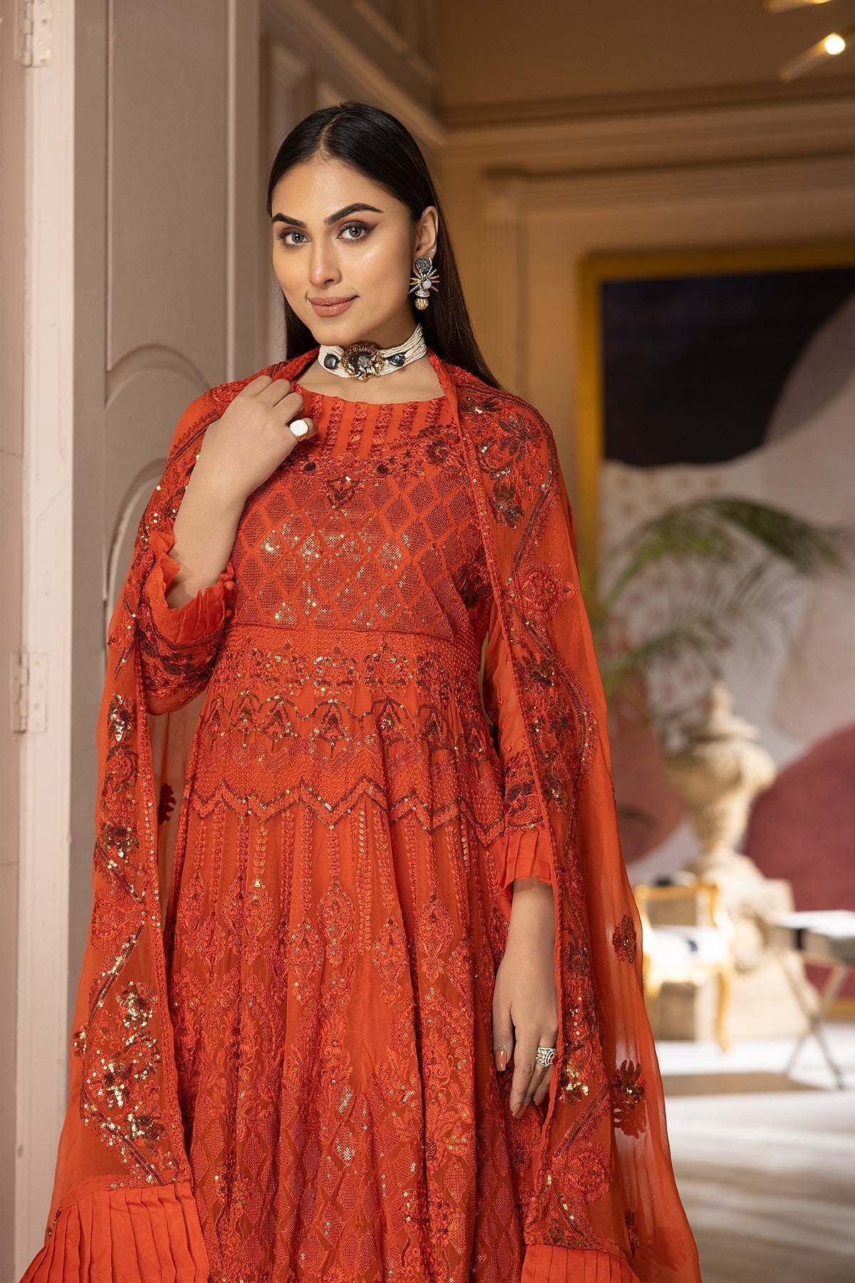 Charizma | Statement Dresses | STM23-08-S - by - Libasekhas UK - Registered Vendor of : Charizma - 100% Original Designer Dresss