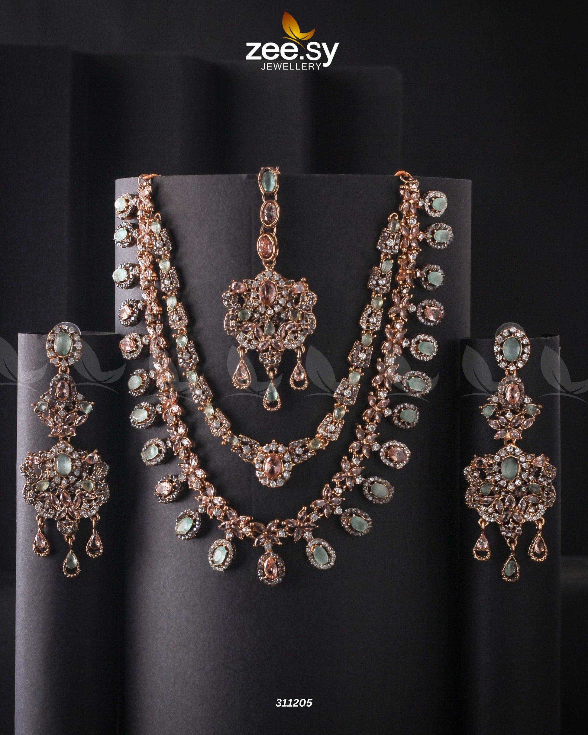 Zarqa Necklace - by - Libasekhas UK - Registered Vendor of : Zeesy - 100% Original Designer Dresss