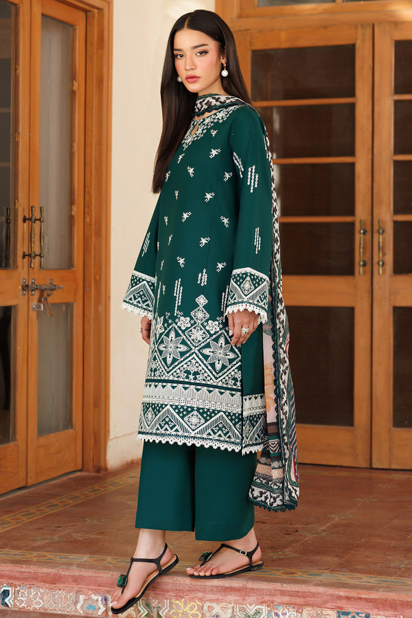 Farasha | Summer Weaves Embroidered Lawn | Teal Essence - by - Libasekhas UK - Registered Vendor of : Farasha - 100% Original Designer Dresss