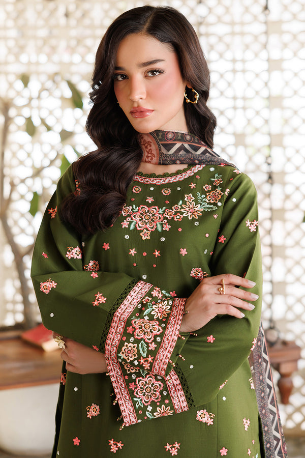 Farasha | Summer Weaves Embroidered Lawn | Olivine Dreams - by - Libasekhas UK - Registered Vendor of : Farasha - 100% Original Designer Dresss