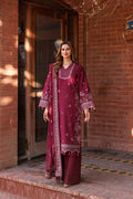 Farasha | Dastoor Embroidered Lawn SS24 | RUBY GLAM - by - Libasekhas UK - Registered Vendor of : Farasha - 100% Original Designer Dresss