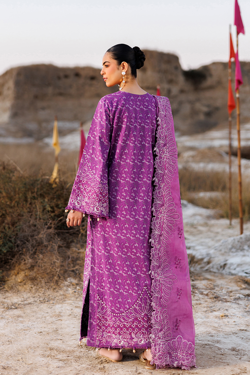 Emaan adeel | Sunlit Groove Luxury Lawn 26 | FLORAL FRENZY - by Libasekhas UK - Registered Vendor of : Emaan Adeel - 100% Original Designer Dress