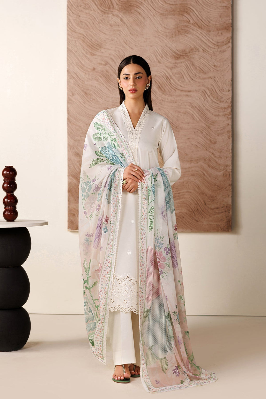 Farasha | Summer Melody 26 | White Grace - by Libasekhas UK - Registered Vendor of : Farasha - 100% Original Designer Dress