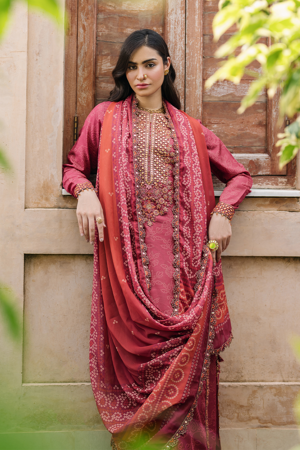 Iznik | Bandhani Formals | UE-336 - by - Libasekhas UK - Registered Vendor of : Iznik - 100% Original Designer Dresss