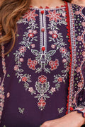 Farasha | Kaavish Lawn 24 | SHADOW BERRY - by - Libasekhas UK - Registered Vendor of : Farasha - 100% Original Designer Dresss