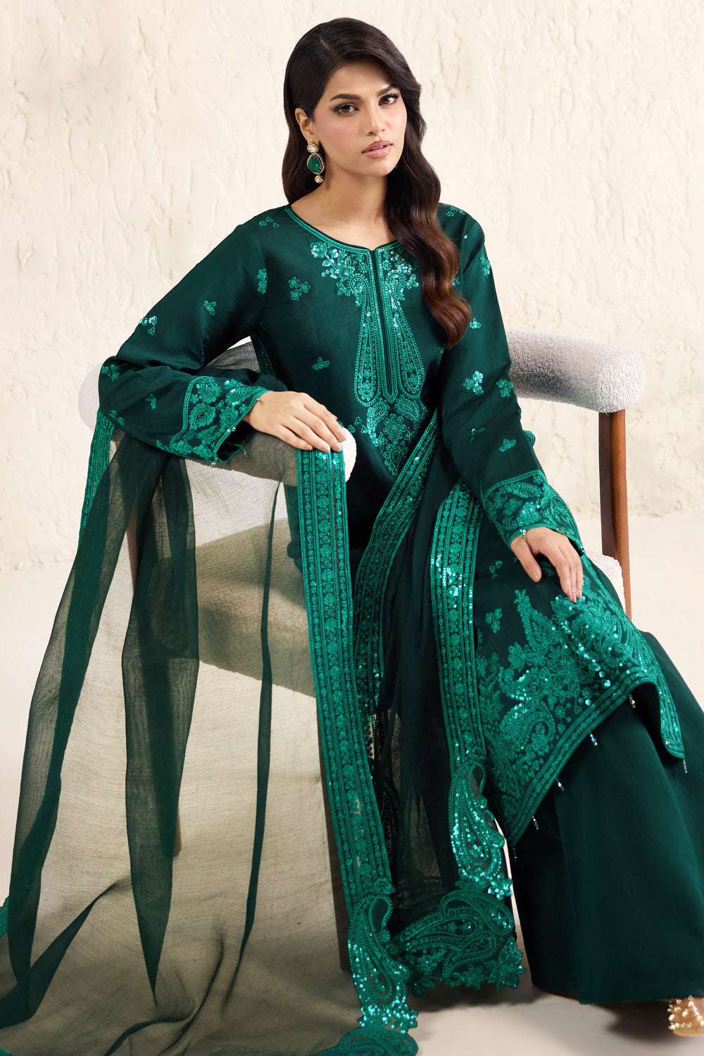 Farasha | Formals 26 | Emerald Luxe - by Libasekhas UK - Registered Vendor of : Farasha - 100% Original Designer Dress