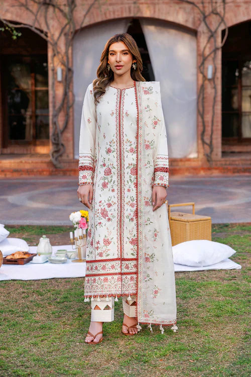 Farasha | Kaavish Lawn 24 | SURREAL WHITE - by - Libasekhas UK - Registered Vendor of : Farasha - 100% Original Designer Dresss