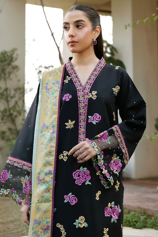 Farasha | Summer Weaves Embroidered Lawn | Raven Dusk - by - Libasekhas UK - Registered Vendor of : Farasha - 100% Original Designer Dresss