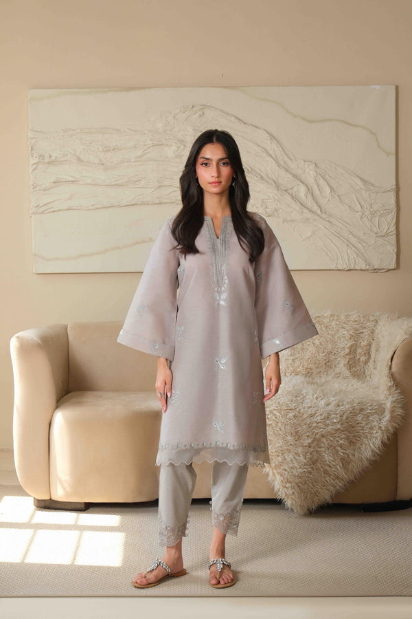 Noor by Saadia Asad | Noor Pret 25 | D3 - Neutral Noir - by Libasekhas UK - Registered Vendor of : Noor by Saadia Asad - 100% Original Designer Dress