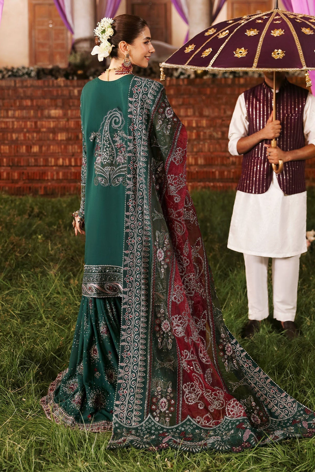Nureh | Jhoomro Wedding Formals | NL-68 SHADMANI - by - Libasekhas UK - Registered Vendor of : Nureh - 100% Original Designer Dresss