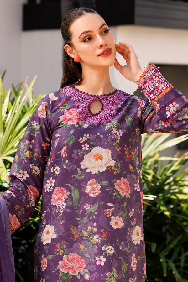Farasha | Printed Essentials | Majestic Purple - by - Libasekhas UK - Registered Vendor of : Farasha - 100% Original Designer Dresss