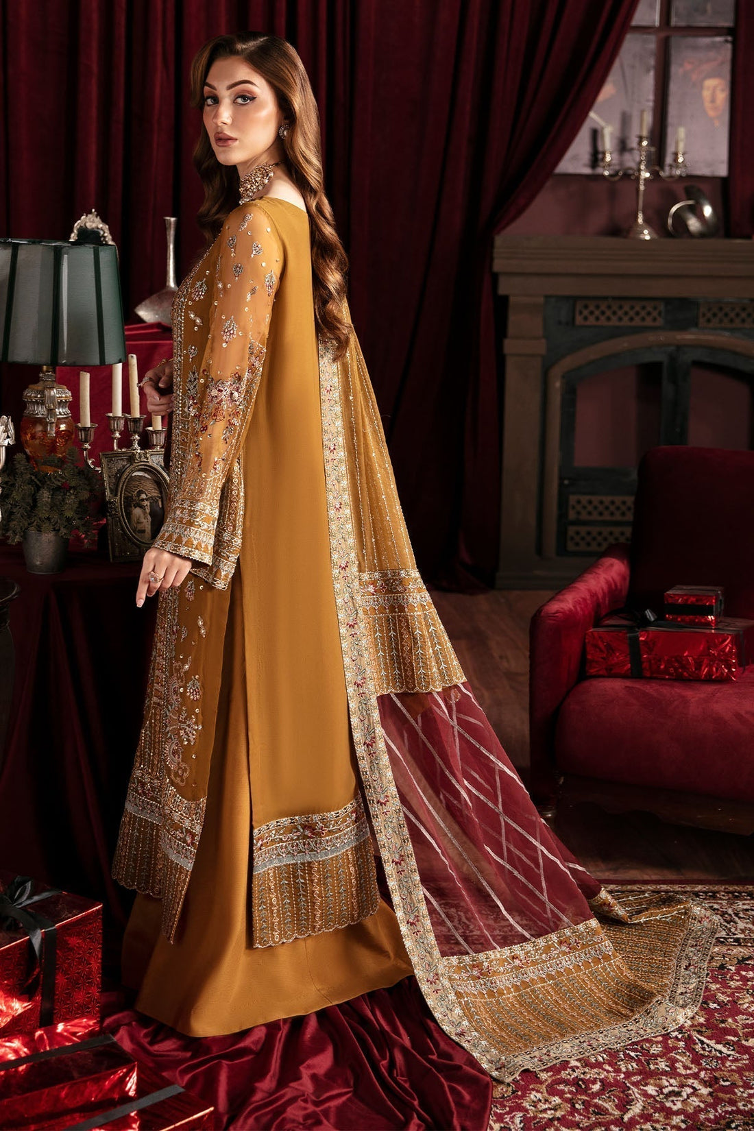 Nureh | Elanora Formal 24 | CRIMSON - by - Libasekhas UK - Registered Vendor of : Nureh - 100% Original Designer Dresss