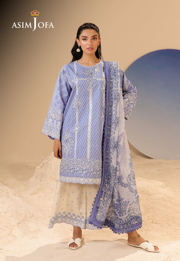 Asim Jofa | Summer Rhapsody | AJUBU-13 Printed Embroidered Lawn - by Libasekhas UK - Registered Vendor of : Asim Jofa - 100% Original Designer Dress