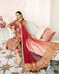 Gulaal | Wedding Formals | Rouge Embroidered Net 3-Piece Suit WS-06 - by - Libasekhas UK - Registered Vendor of : Gulaal - 100% Original Designer Dresss