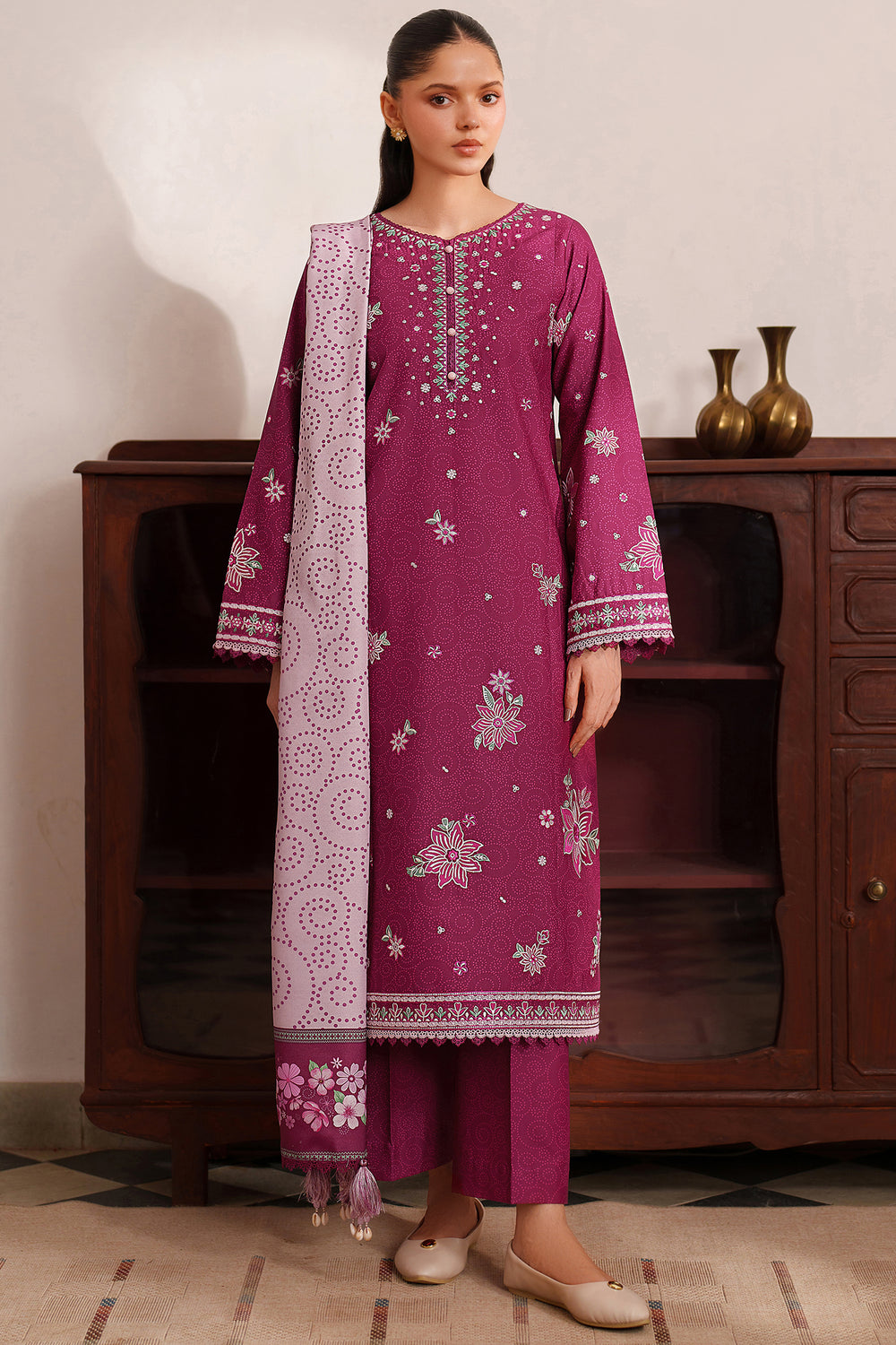 Farasha | Meline Premium Viscose 25 | Berry Blush - by Libasekhas UK - Registered Vendor of : Farasha - 100% Original Designer Dress