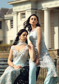 Layla Chatoor | Luxury Pret | Ice Blue Long Top - by Libasekhas UK - Registered Vendor of : Layla Chatoor - 100% Original Designer Dress