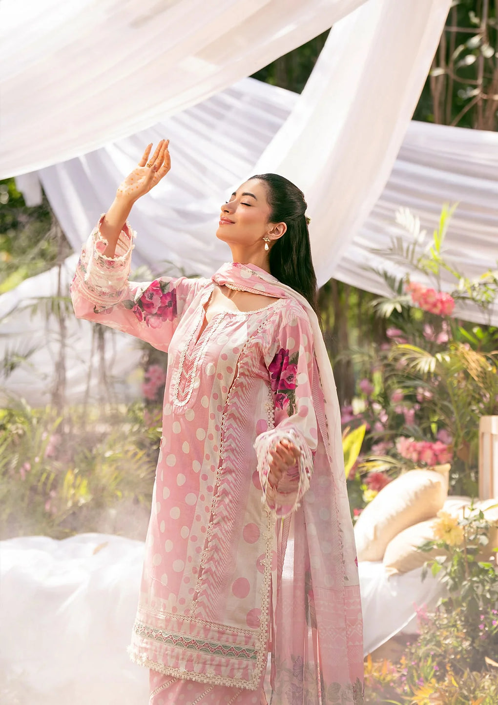 Elaf Premium | Prints 25 | EPS-2A ROSE DUSK - by - Libasekhas UK - Registered Vendor of : Elaf Premium - 100% Original Designer Dresss