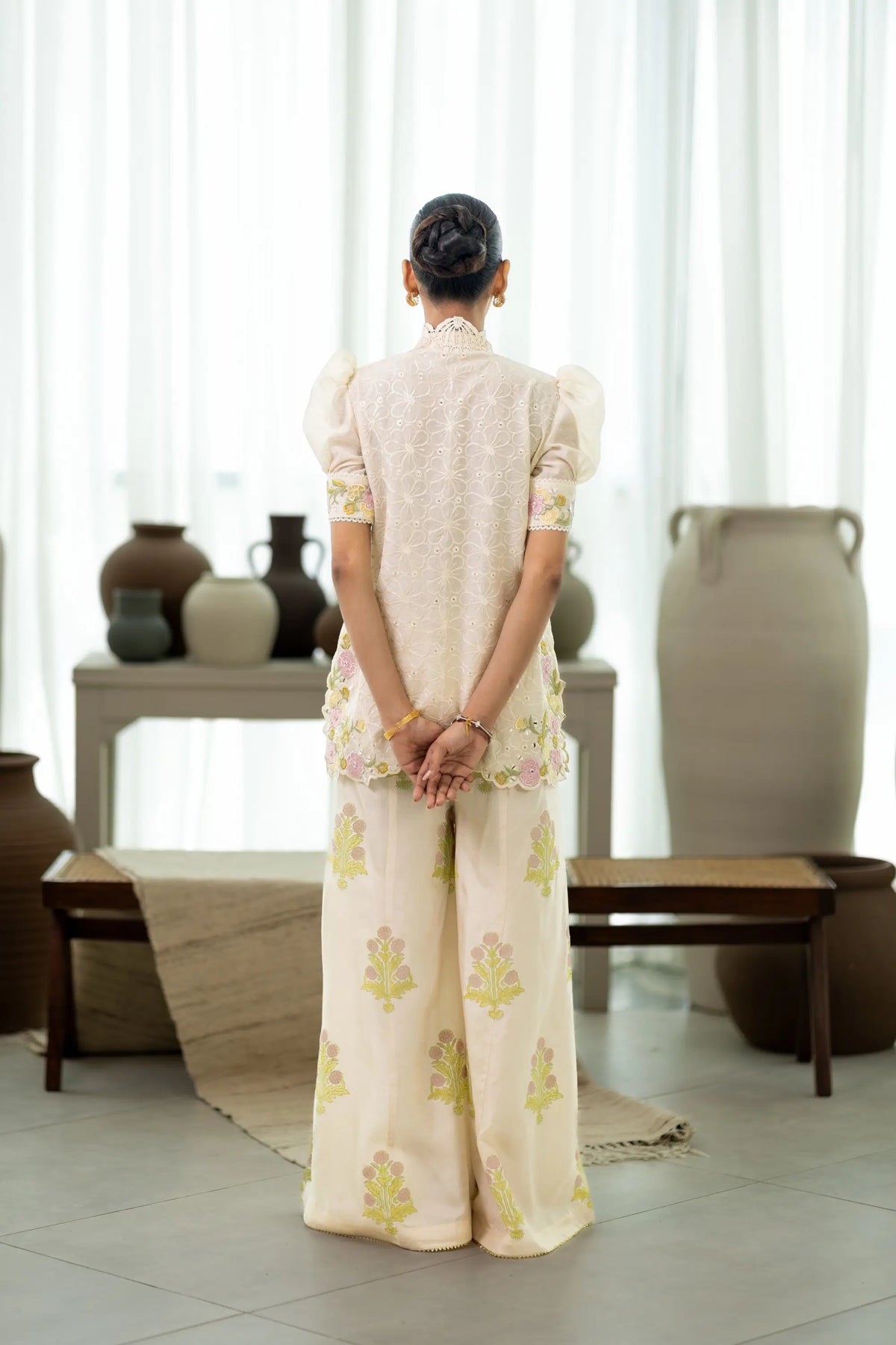 Wahaj M Khan | Sanam Luxe | Ivory Fleur Sanam - by Libasekhas UK - Registered Vendor of : Wahaj M Khan - 100% Original Designer Dress