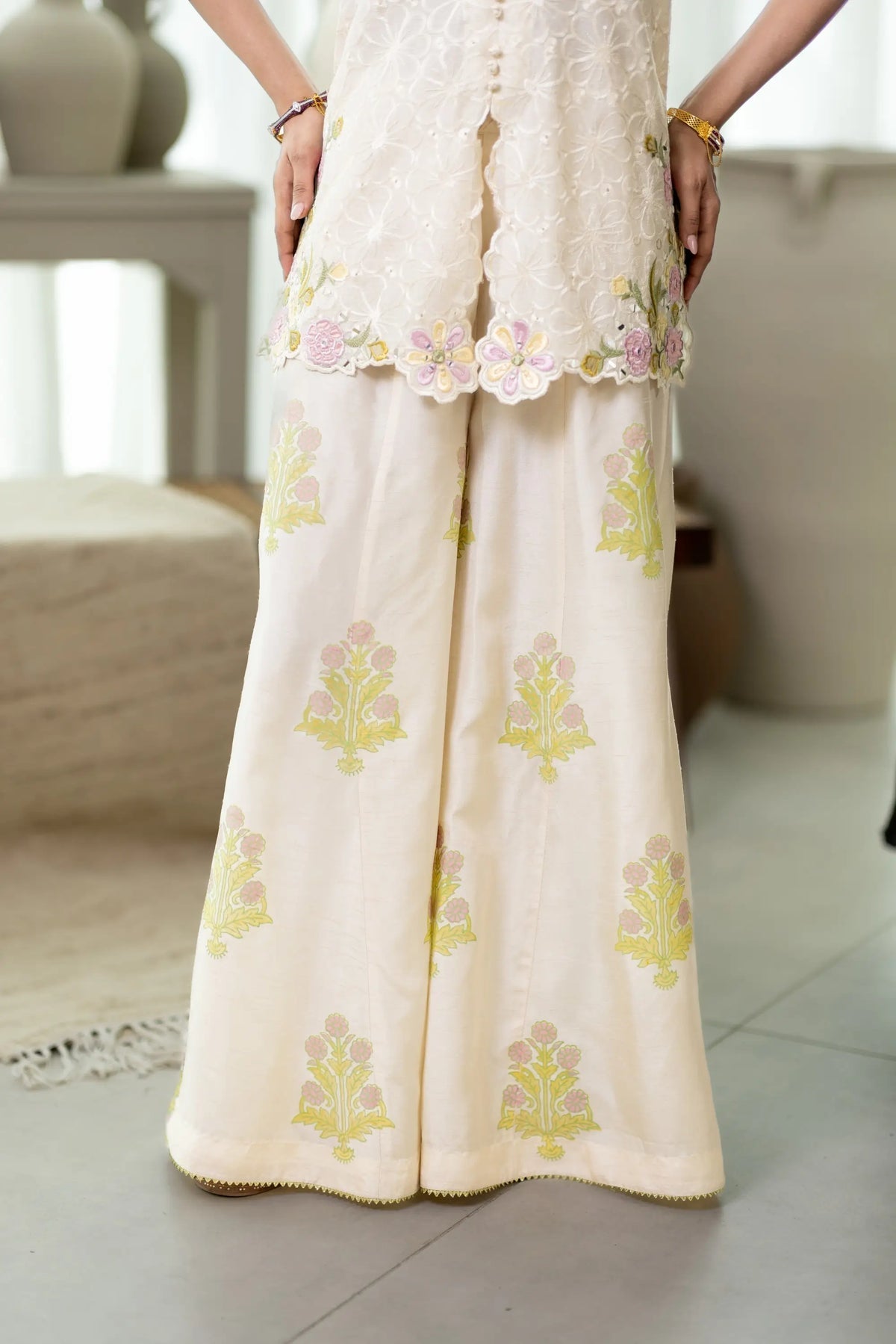 Wahaj M Khan | Sanam Luxe | Ivory Fleur Sanam - by Libasekhas UK - Registered Vendor of : Wahaj M Khan - 100% Original Designer Dress