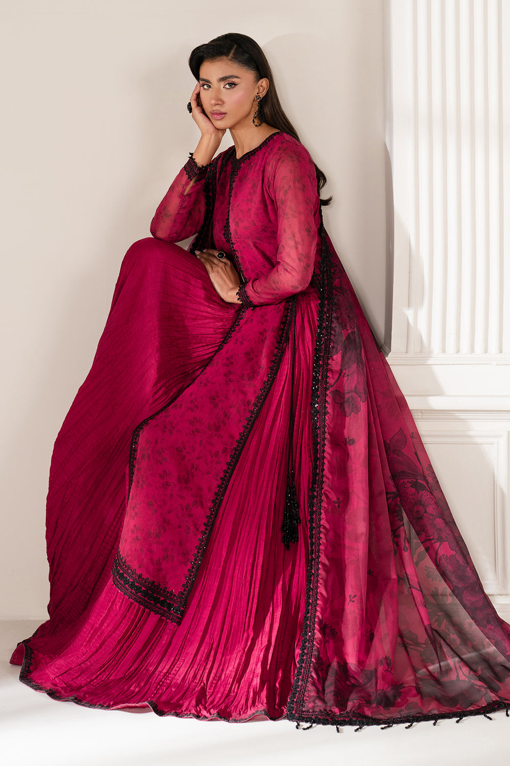 Baroque | Formals Collection | EMBROIDERED CHIFFON UF-4138 - by Libasekhas UK - Registered Vendor of : Baroque - 100% Original Designer Dress