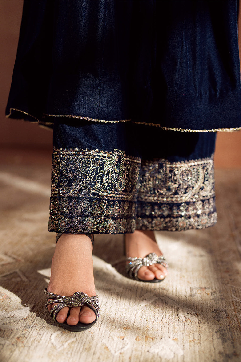 Iznik | Velvet 25 | IV-66 Embroidered Velvet - by Libasekhas UK - Registered Vendor of : Iznik - 100% Original Designer Dress