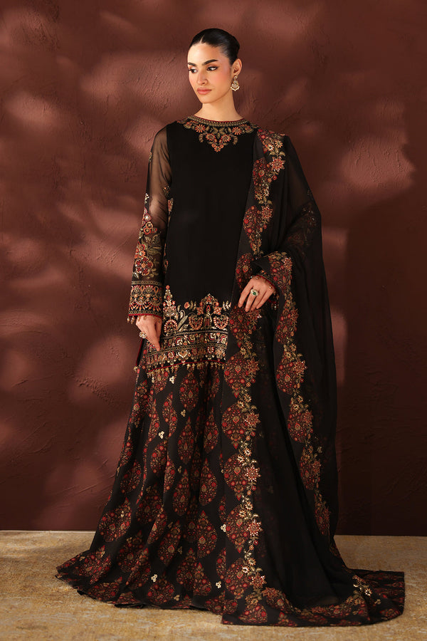 Baroque | Formals Collection | EMBROIDERED CHIFFON UF-4488 - by Libasekhas UK - Registered Vendor of : Baroque - 100% Original Designer Dress
