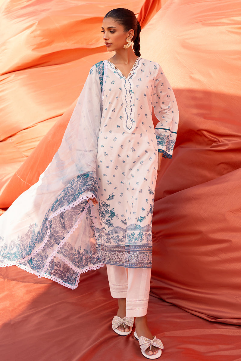 Cross Stitch | Eid Lawn 24 | FLORET - by - Libasekhas UK - Registered Vendor of : Cross Stitch - 100% Original Designer Dresss