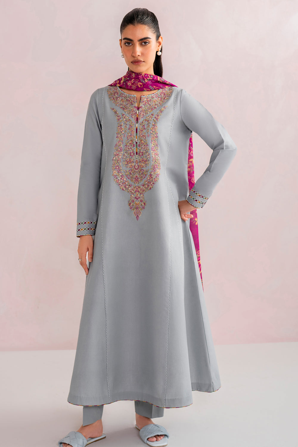 Jazmin | Embroidered Lawn | USE - 9090 - by Libasekhas UK - Registered Vendor of : Jazmin - 100% Original Designer Dress