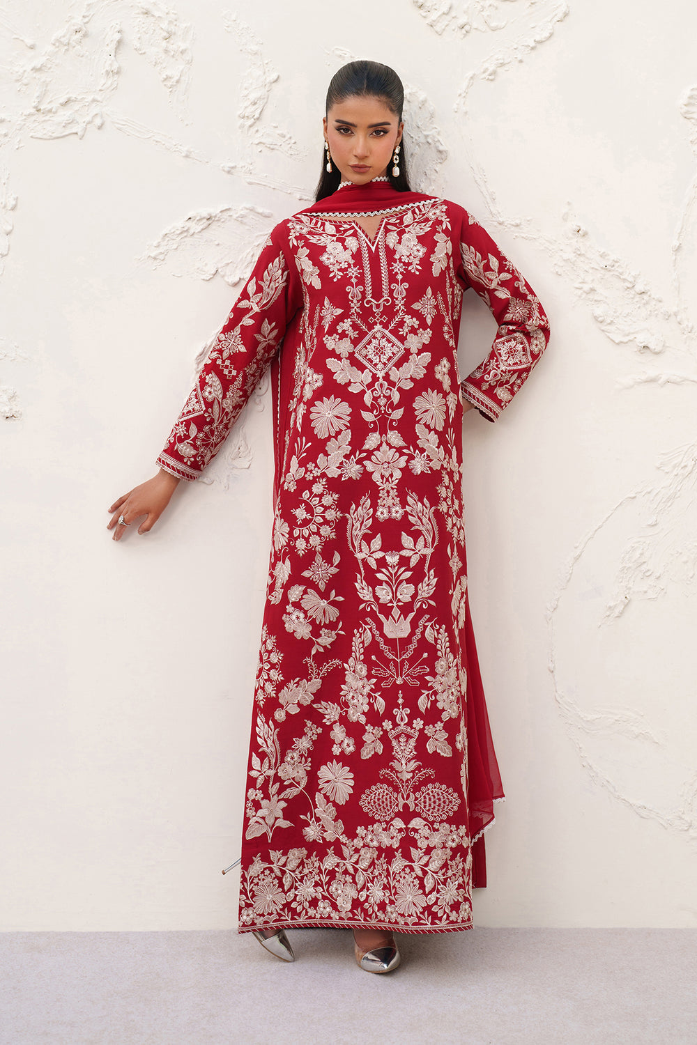 Baroque | Formals Collection | EMBROIDERED RAW SILK UF-4386 - by Libasekhas UK - Registered Vendor of : Baroque - 100% Original Designer Dress