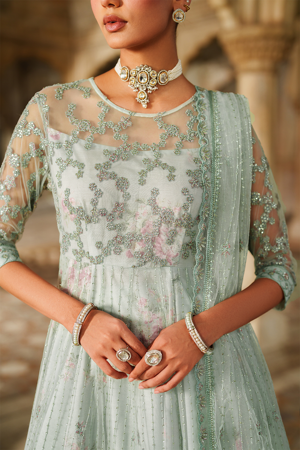 Iznik | Festive Formal | UE-553 Embroidered Net - by Libasekhas UK - Registered Vendor of : Iznik - 100% Original Designer Dress