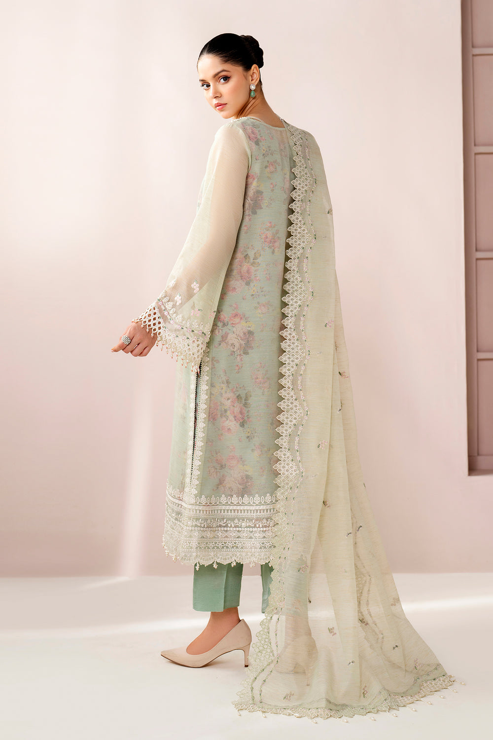 Baroque | Formals Collection | EMBROIDERED COTTON PATTI UF-4188 - by Libasekhas UK - Registered Vendor of : Baroque - 100% Original Designer Dress