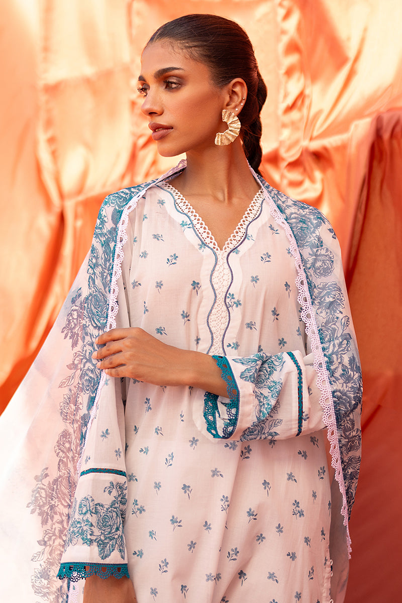 Cross Stitch | Eid Lawn 24 | FLORET - by - Libasekhas UK - Registered Vendor of : Cross Stitch - 100% Original Designer Dresss