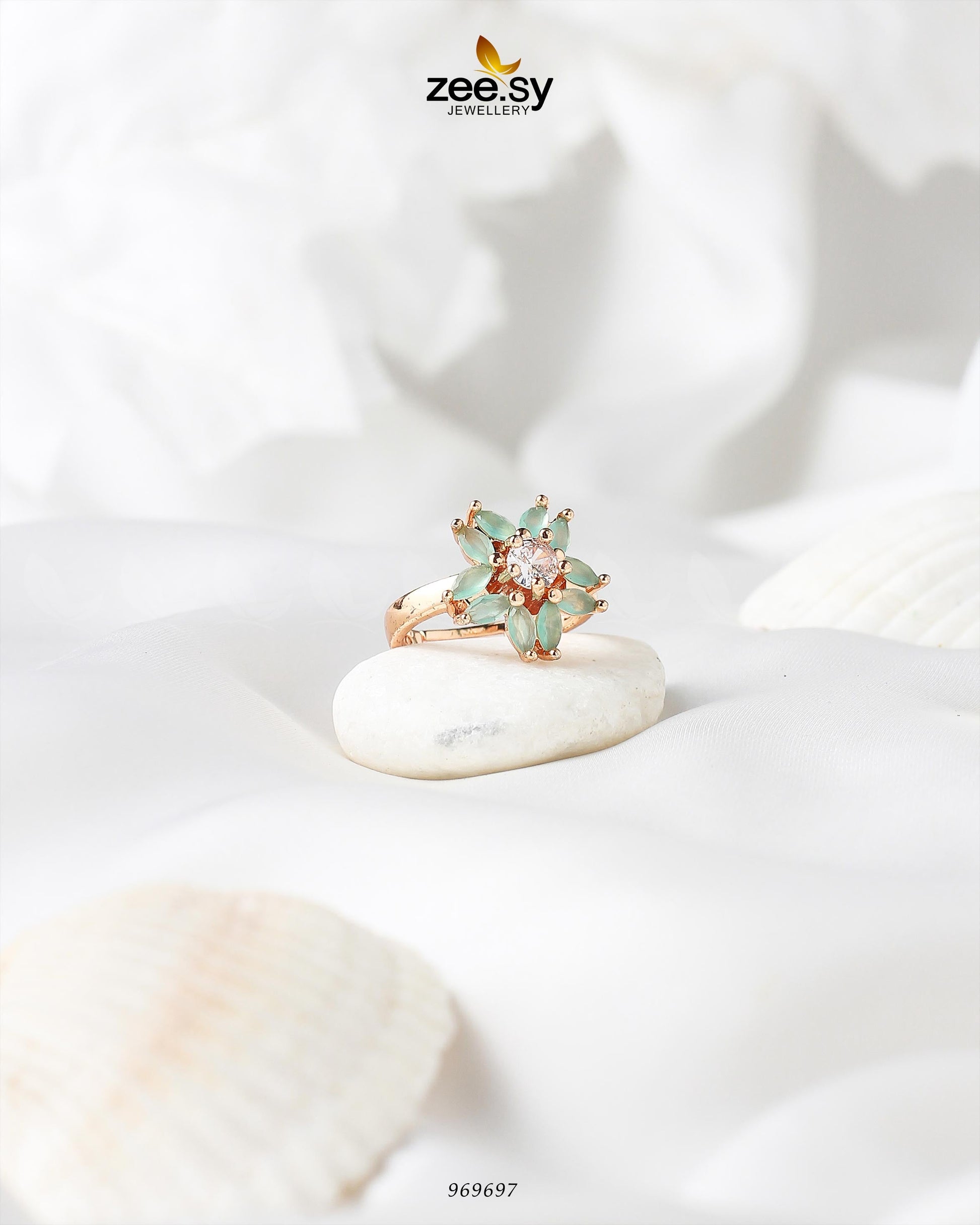 Daisy Ring - by - Libasekhas UK - Registered Vendor of : Zeesy - 100% Original Designer Dresss