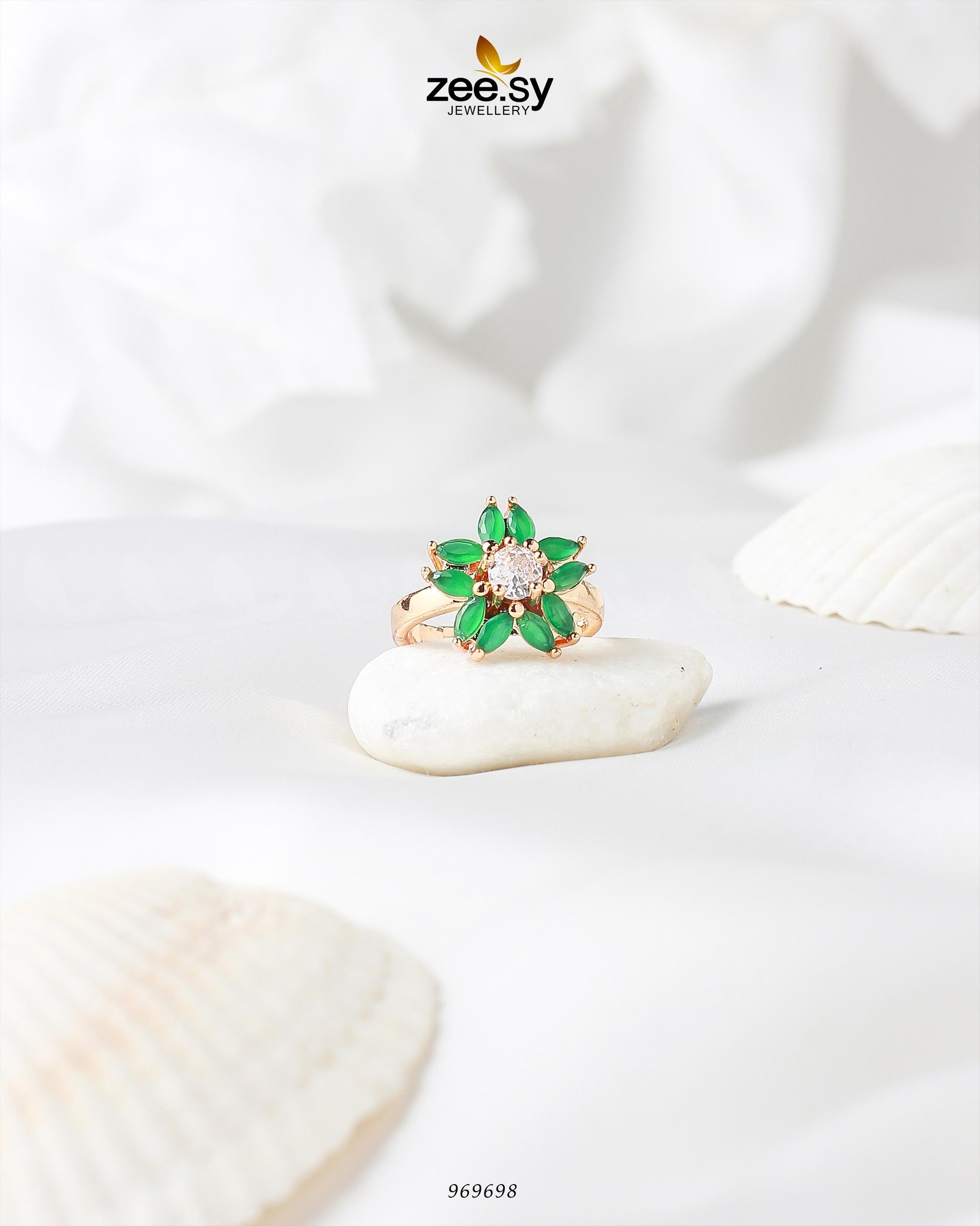 Daisy Ring - by - Libasekhas UK - Registered Vendor of : Zeesy - 100% Original Designer Dresss