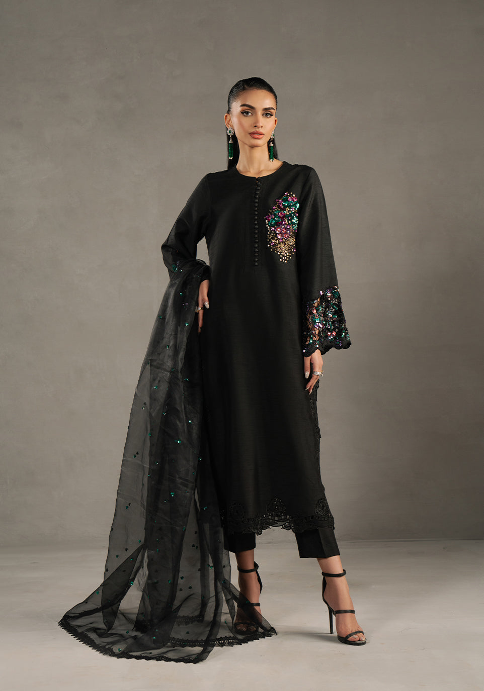 Zarqash | Silk Edit | ZQS 014 DELLA - by - Libasekhas UK - Registered Vendor of : Zarqash - 100% Original Designer Dresss