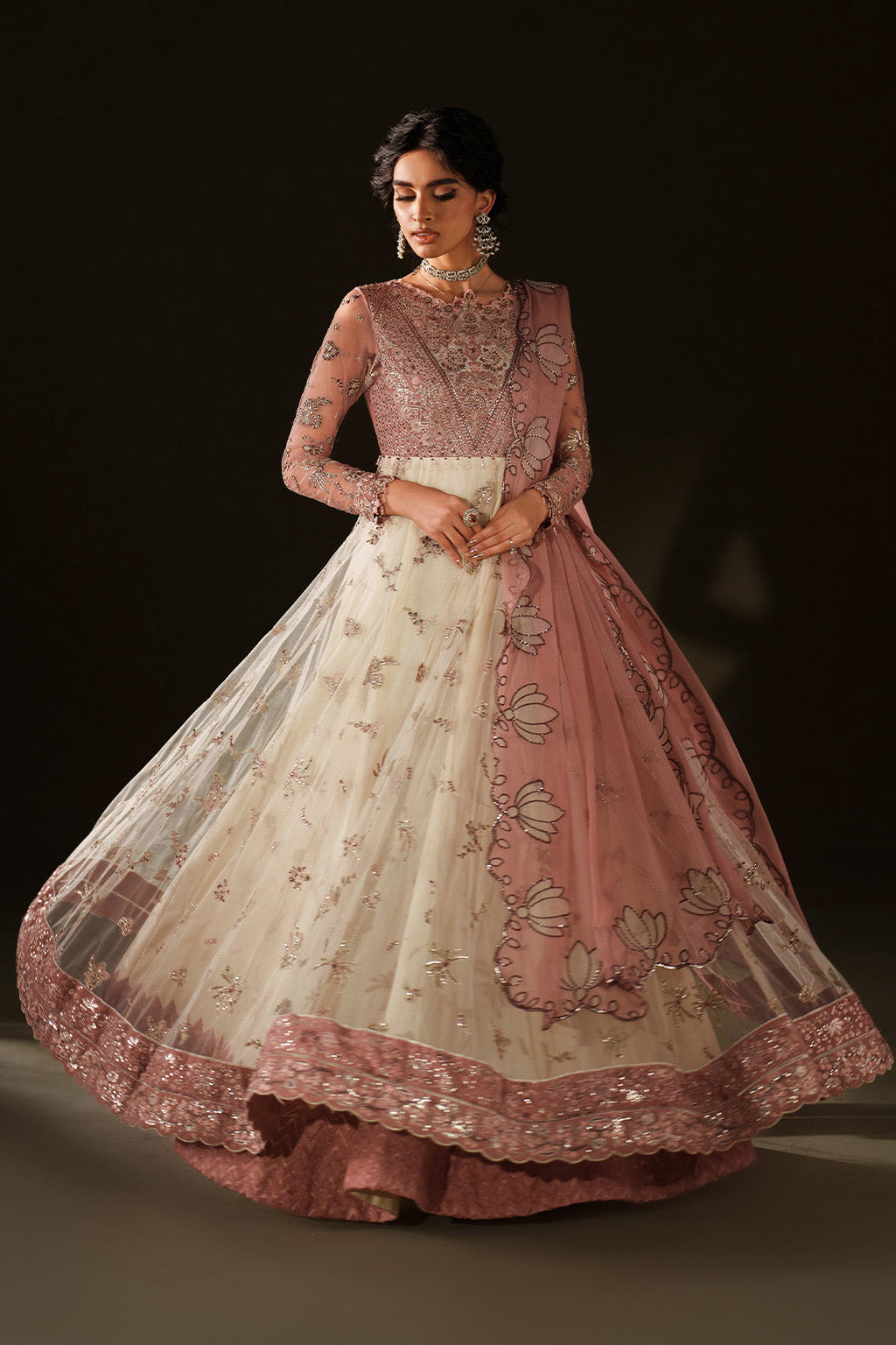 Iznik | Velvet 25 | IV-78 Embroidered Velvet - by Libasekhas UK - Registered Vendor of : Iznik - 100% Original Designer Dress