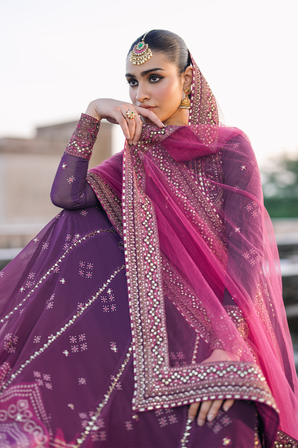 Iznik | Bandhani Formals | UE-333 - by - Libasekhas UK - Registered Vendor of : Iznik - 100% Original Designer Dresss