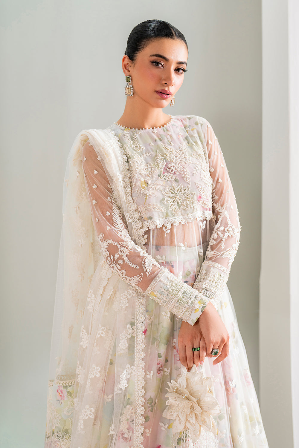 Baroque | Formals Collection | EMBROIDERED NET UF-686 - by Libasekhas UK - Registered Vendor of : Baroque - 100% Original Designer Dress