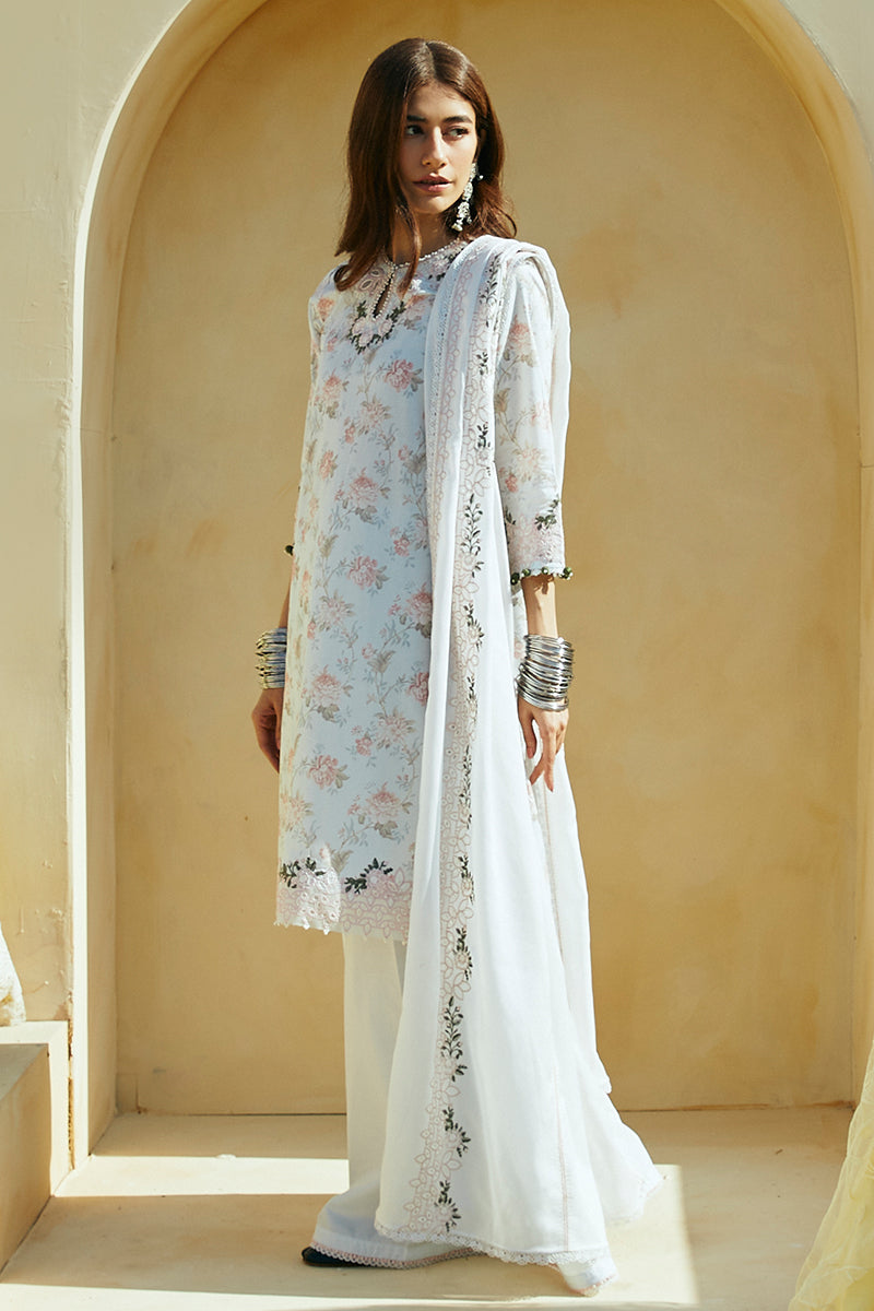Cross Stitch | Premium Lawn 24 | FLORAL MARINE - by - Libasekhas UK - Registered Vendor of : Cross Stitch - 100% Original Designer Dresss