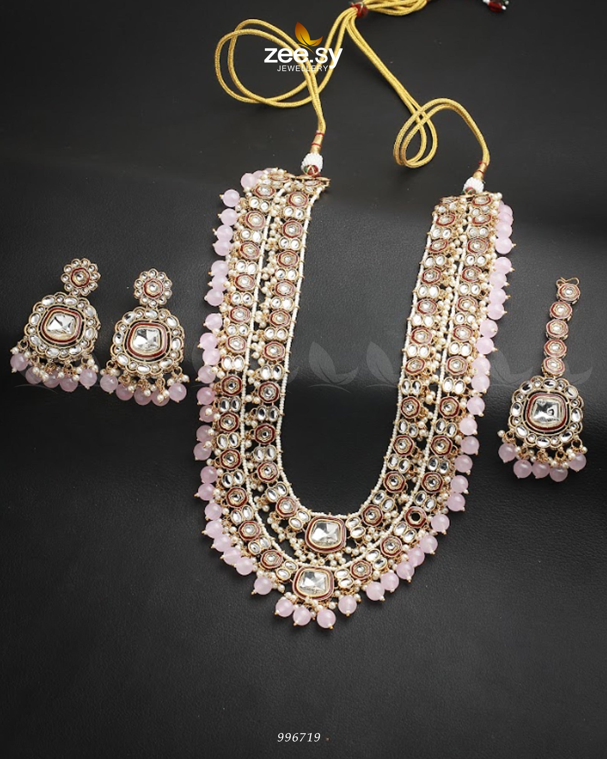 Acacia Malla Necklace Set - by - Libasekhas UK - Registered Vendor of : Zeesy - 100% Original Designer Dresss