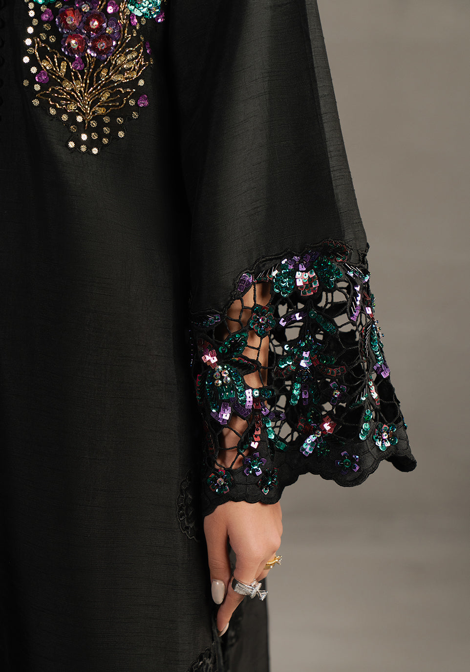 Zarqash | Silk Edit | ZQS 014 DELLA - by - Libasekhas UK - Registered Vendor of : Zarqash - 100% Original Designer Dresss