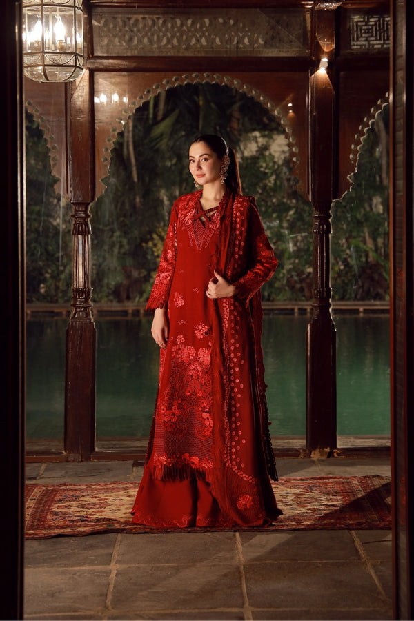 Maryam Hussain | Winter Shawl 25 | Riya - by Libasekhas UK - Registered Vendor of : Maryam Hussain - 100% Original Designer Dress