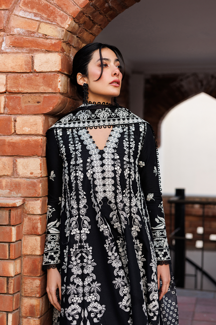 Emaan Adeel | Mirabelle Festive Luxury Lawn | MIDNIGHT BLISS - by Libasekhas UK - Registered Vendor of : Emaan Adeel - 100% Original Designer Dress