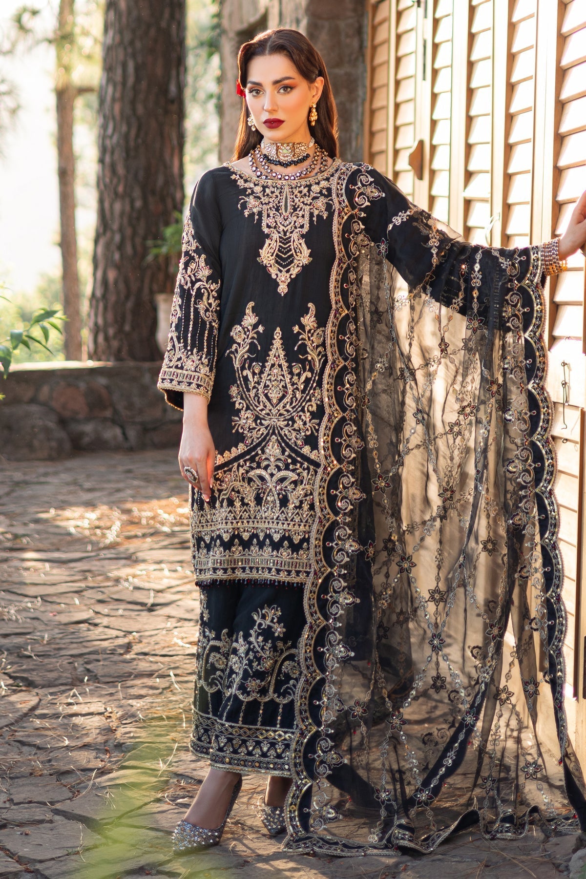 Naqshi | Samarkand Wedding Formals | Qamar - by - Libasekhas UK - Registered Vendor of : Naqshi - 100% Original Designer Dresss