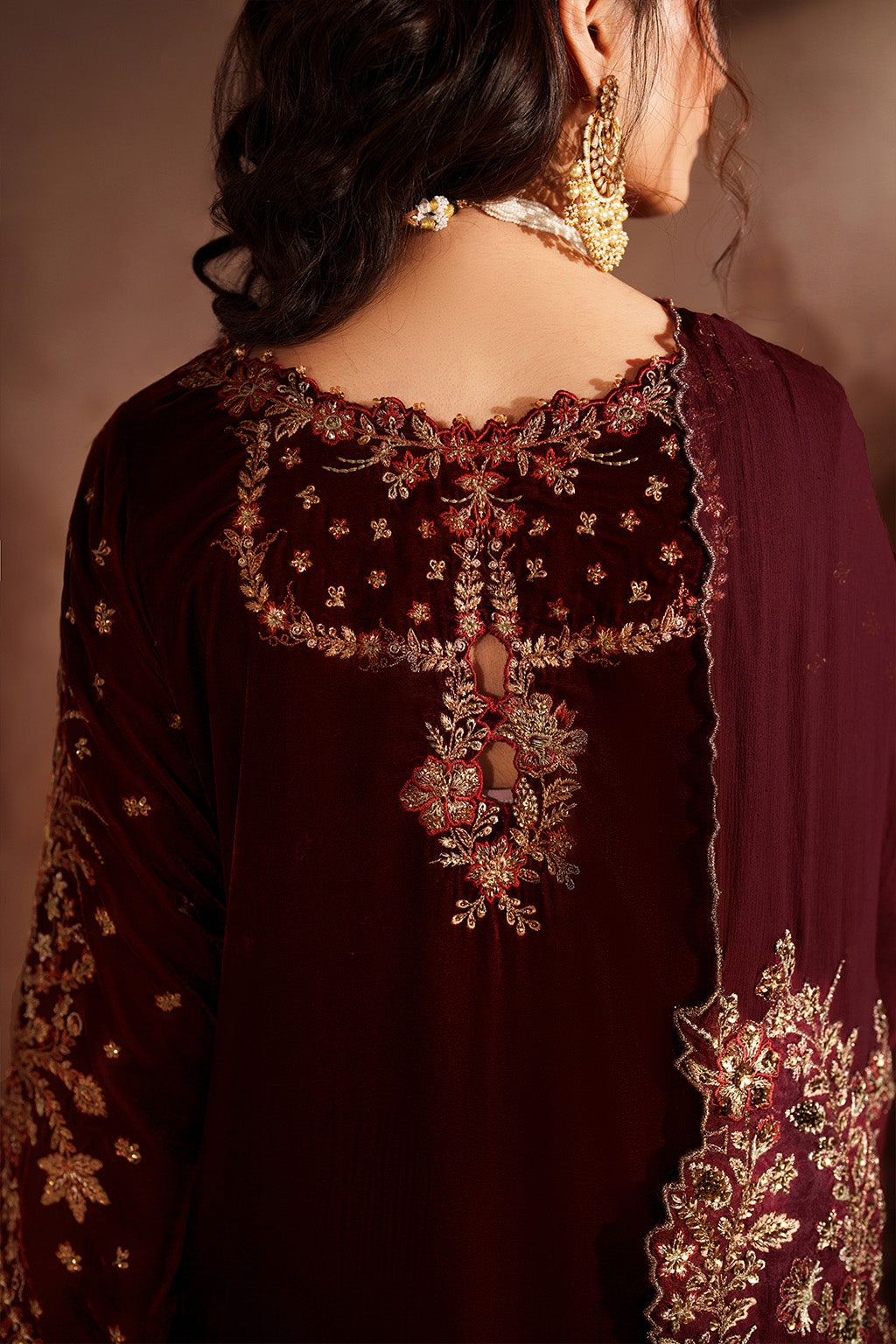 Iznik | Velvet 25 | IV-55 Embroidered Velvet - by Libasekhas UK - Registered Vendor of : Iznik - 100% Original Designer Dress