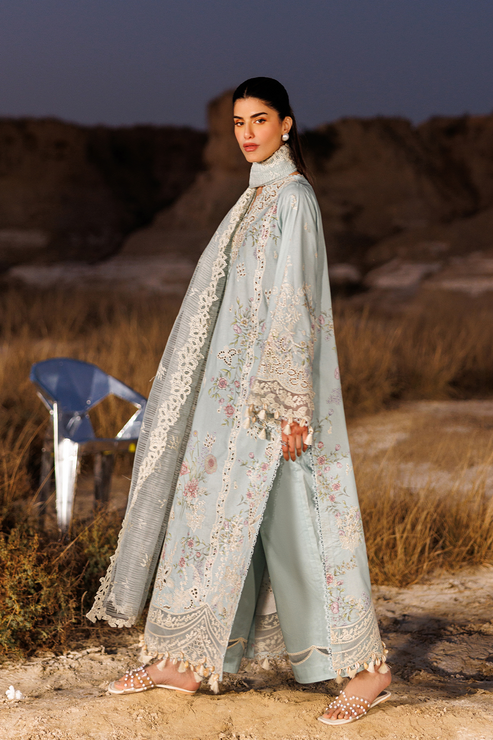 Emaan adeel | Sunlit Groove Luxury Lawn 26 | MORNING DEW - by Libasekhas UK - Registered Vendor of : Emaan Adeel - 100% Original Designer Dress