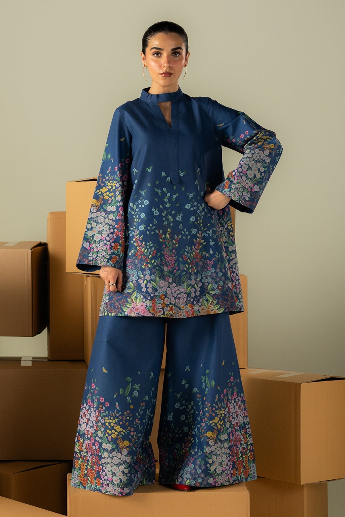 Afrozeh | Coords 25 | Muted - by Libasekhas UK - Registered Vendor of : Afrozeh - 100% Original Designer Dress