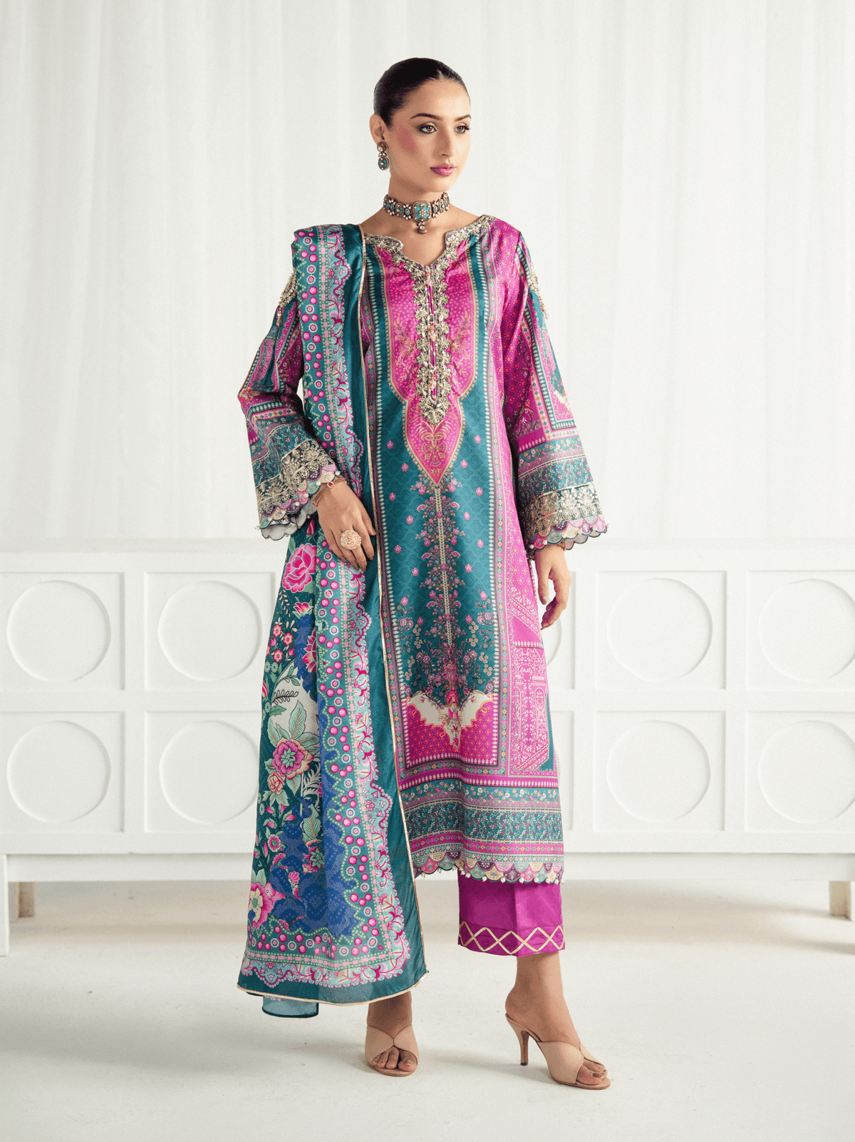 Gulaal | Aira Printed Silk | Zeal - by Libasekhas UK - Registered Vendor of : Gulaal - 100% Original Designer Dress