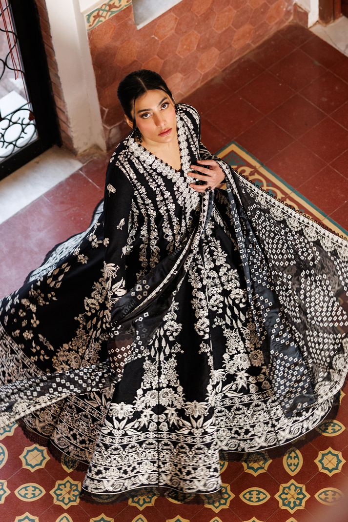 Emaan Adeel | Mirabelle Festive Luxury Lawn | MIDNIGHT BLISS - by Libasekhas UK - Registered Vendor of : Emaan Adeel - 100% Original Designer Dress